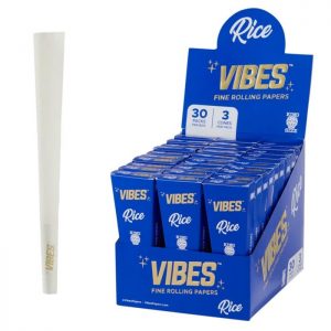 VIBES | Cones Rice King Size Slim | Box of 30 Packs